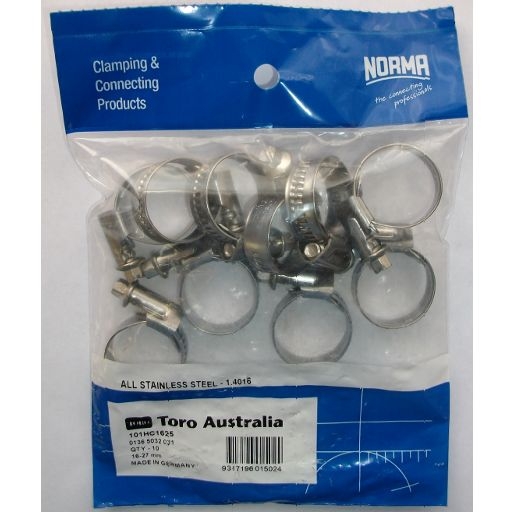 Norma Stainless Hose Clamps 1625mm 10 Piece BULK PACK