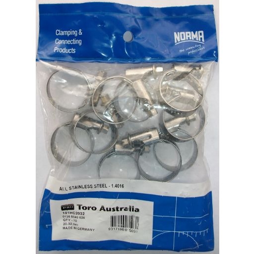 Norma Stainless Hose Clamps 2032mm 10 Piece BULK PACK